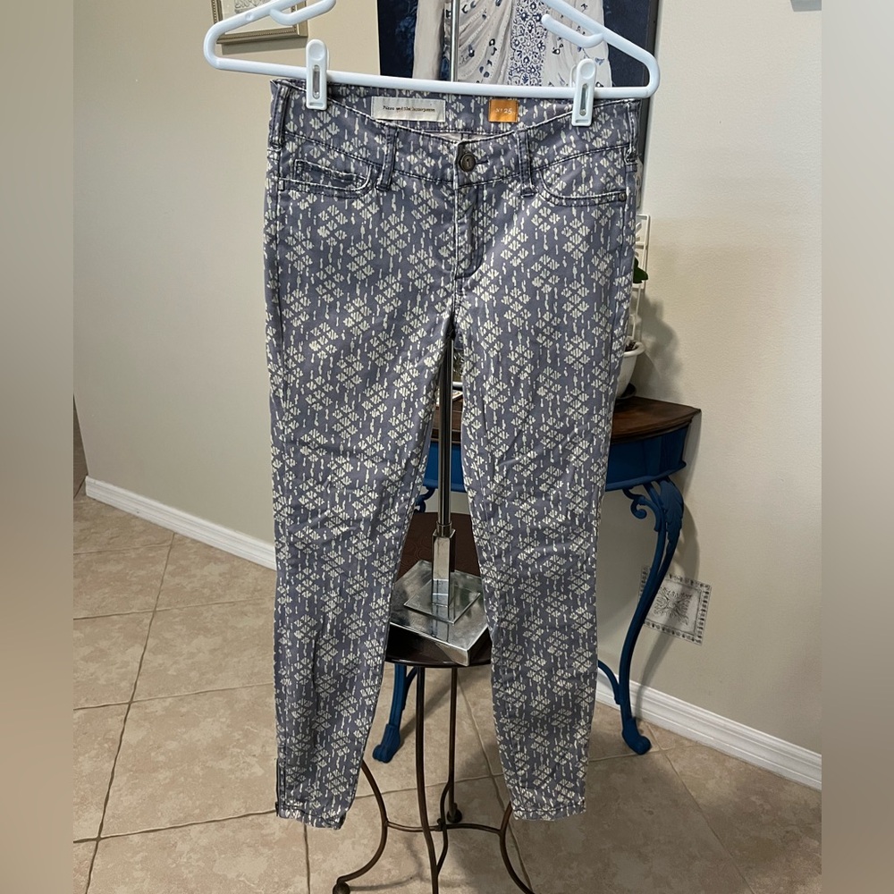 Anthropologie Pilcro And The Letterpress Serif Sateen Skinny Jeans 25